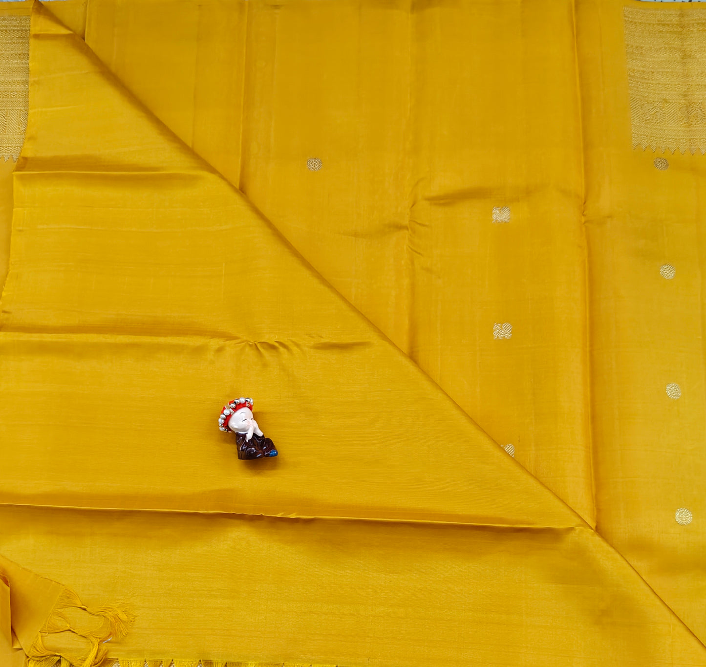 Yellow Pure Handloom Silk Saree