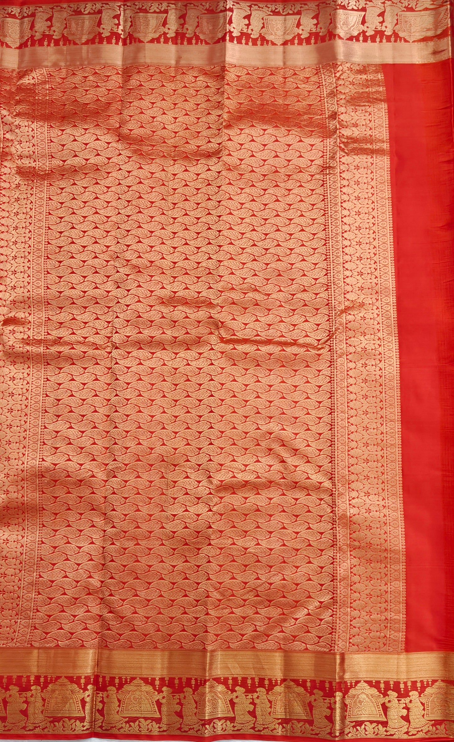 Orange Colour Silk Saree with Pallakku Border