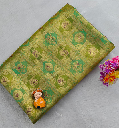 Lite Green Pure Tissue Saree