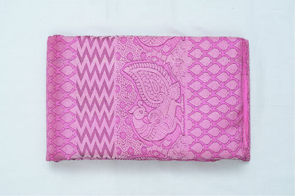 Bright Pink Pure Kanchipuram Handloom Silk Saree