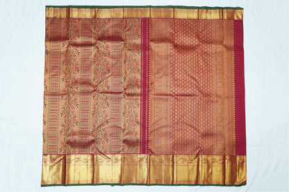 Maroon Pure Kanchipuram Handloom Silk Saree