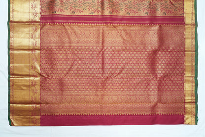 Maroon Pure Kanchipuram Handloom Silk Saree