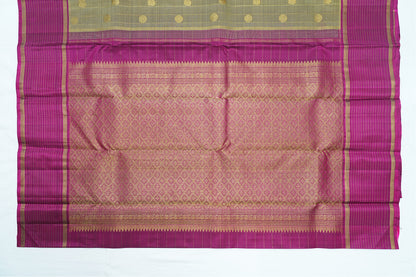 Grey Pure Kanchipuram Handloom Silk Saree