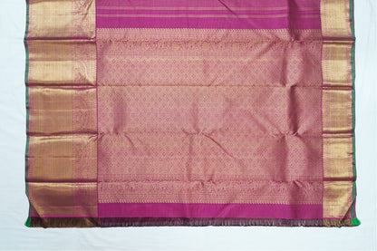 Deep Magenta Pure Kanchipuram Handloom Silk Saree