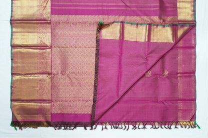 Deep Magenta Pure Kanchipuram Handloom Silk Saree