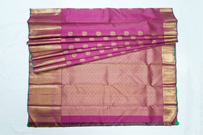 Deep Magenta Pure Kanchipuram Handloom Silk Saree
