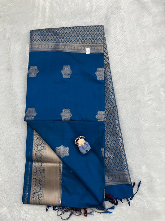 Royal Blue Soft Silk Saree