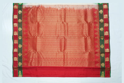 Off-White Pure Kanchipuram Handloom Silk Saree
