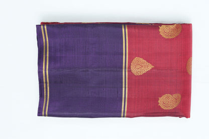 Maroon Red Pure Kanchipuram Handloom Silk Saree