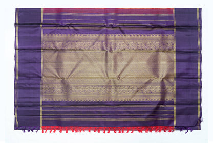 Maroon Red Pure Kanchipuram Handloom Silk Saree