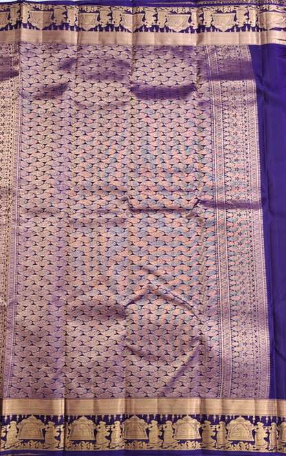 Violet Color Silk Saree with Pallakku Border