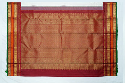 Off-White Pure Kanchipuram Handloom Silk Saree